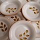 Lot 12 hollow plates in varnished sandstone, Cévennes model of Saint Amand