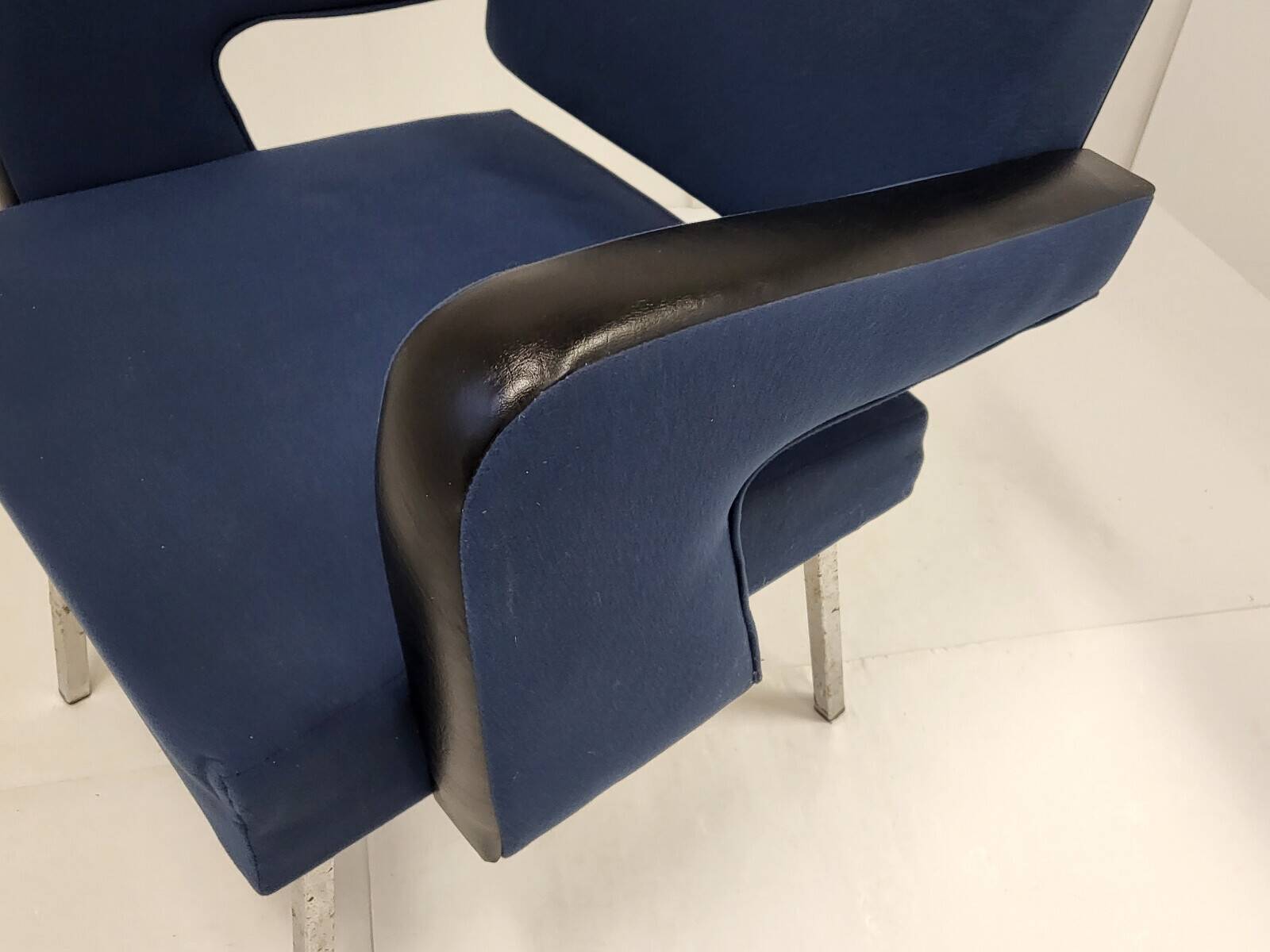 Paire de fauteuils "president" de jacques adnet 1950 vintage 50s 1950s