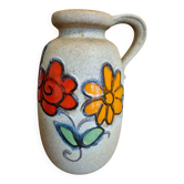 Scheurich West Germany Vase 484 27 70s Flower Pattern