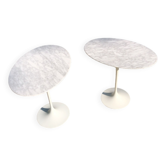 Pair of Eero Saarinen pedestal table for Knoll International