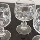 Set of 6 wine glasses on feet decoration grapes and vine shoot