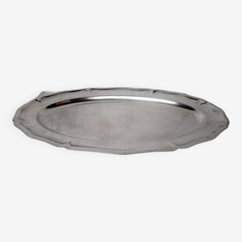 Cristofle dish / silver metal tray ep 1970 oval