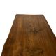 Vintage brutalist side table minimalistic design in dark wood