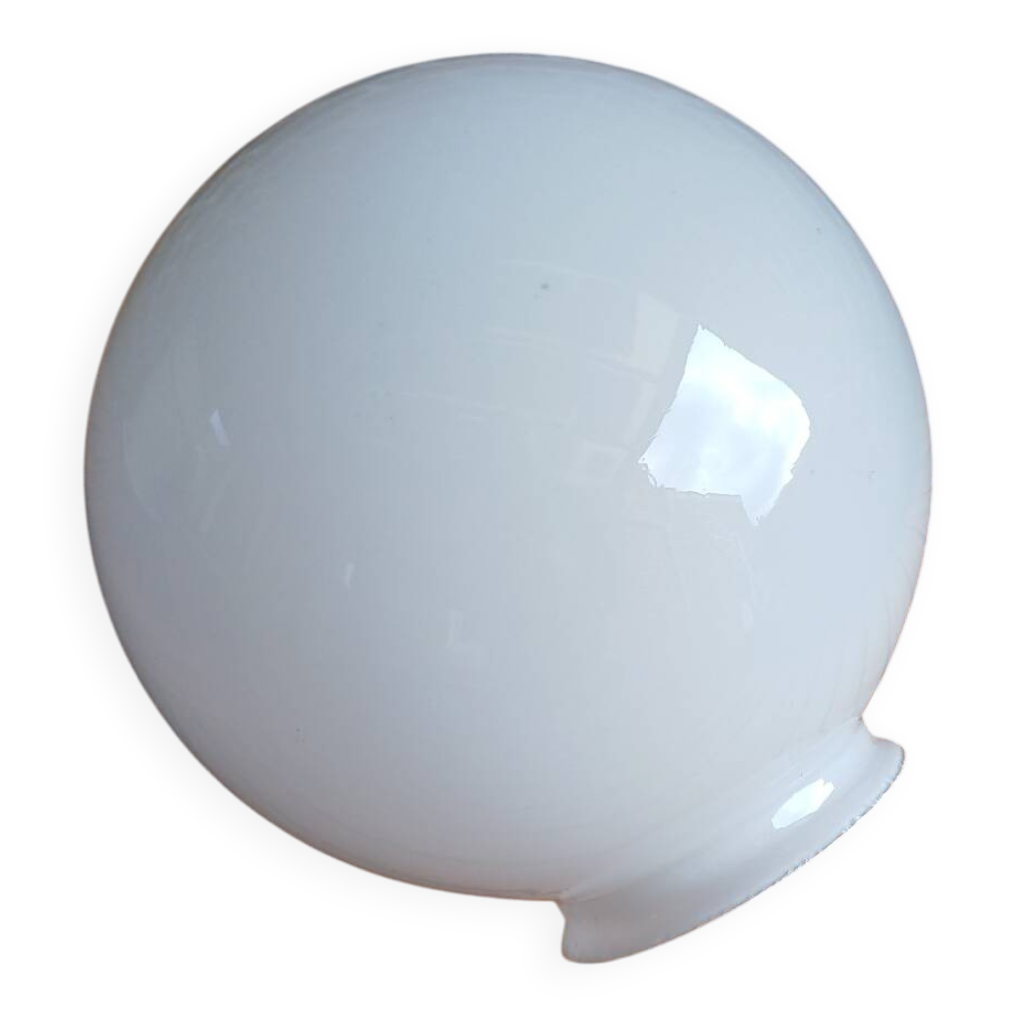 Antique lampshade with an opaline glass globe