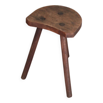 Tripod stool, wooden stool, milking stool, antique stool