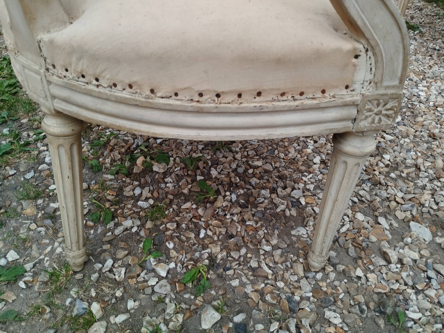 Antique armchair in Louis XVI style, 19th century.