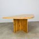 Table basse en pin massif forme organique, années 80