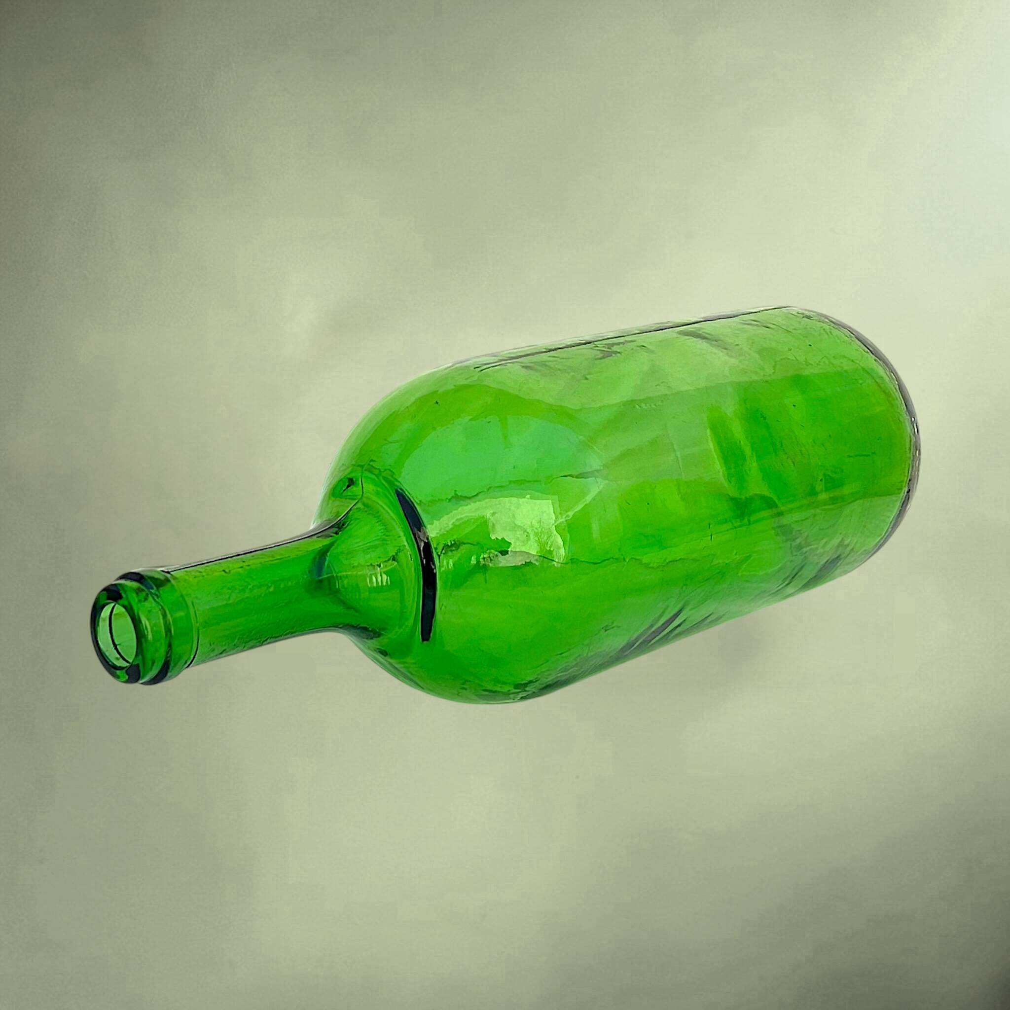 Large antique green glass bottle – early 20th century