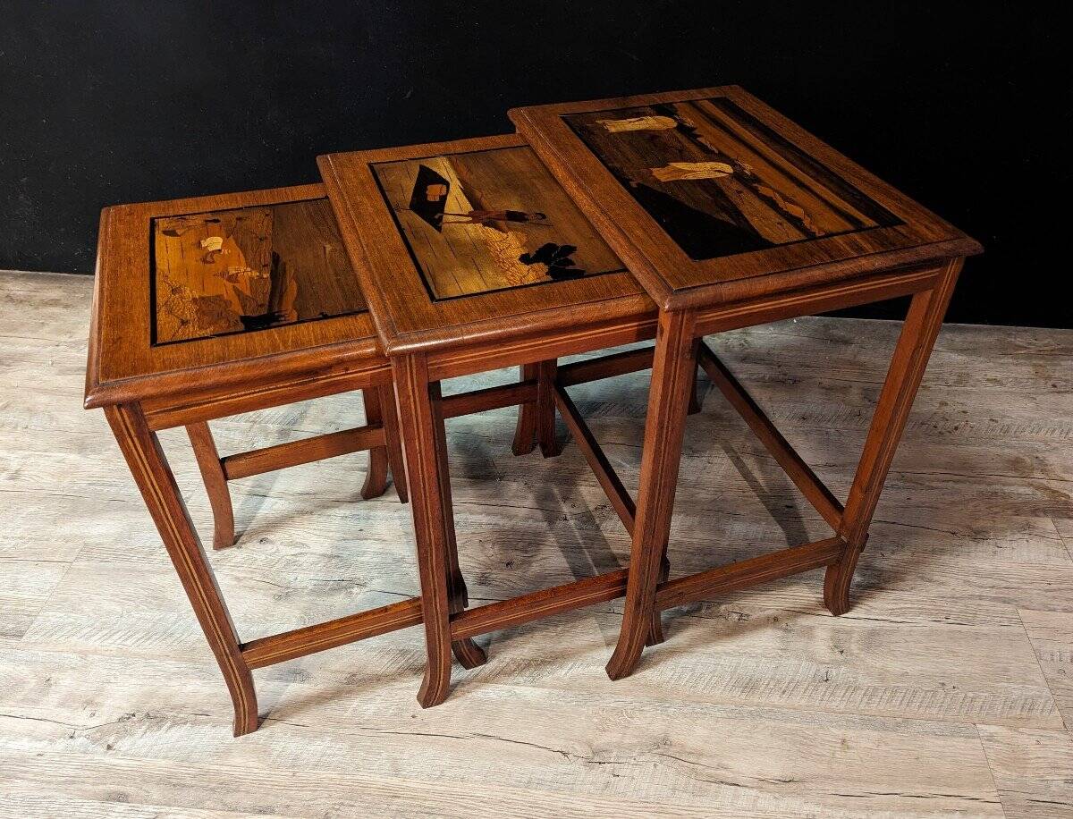 Asian Marquetry Nesting Tables