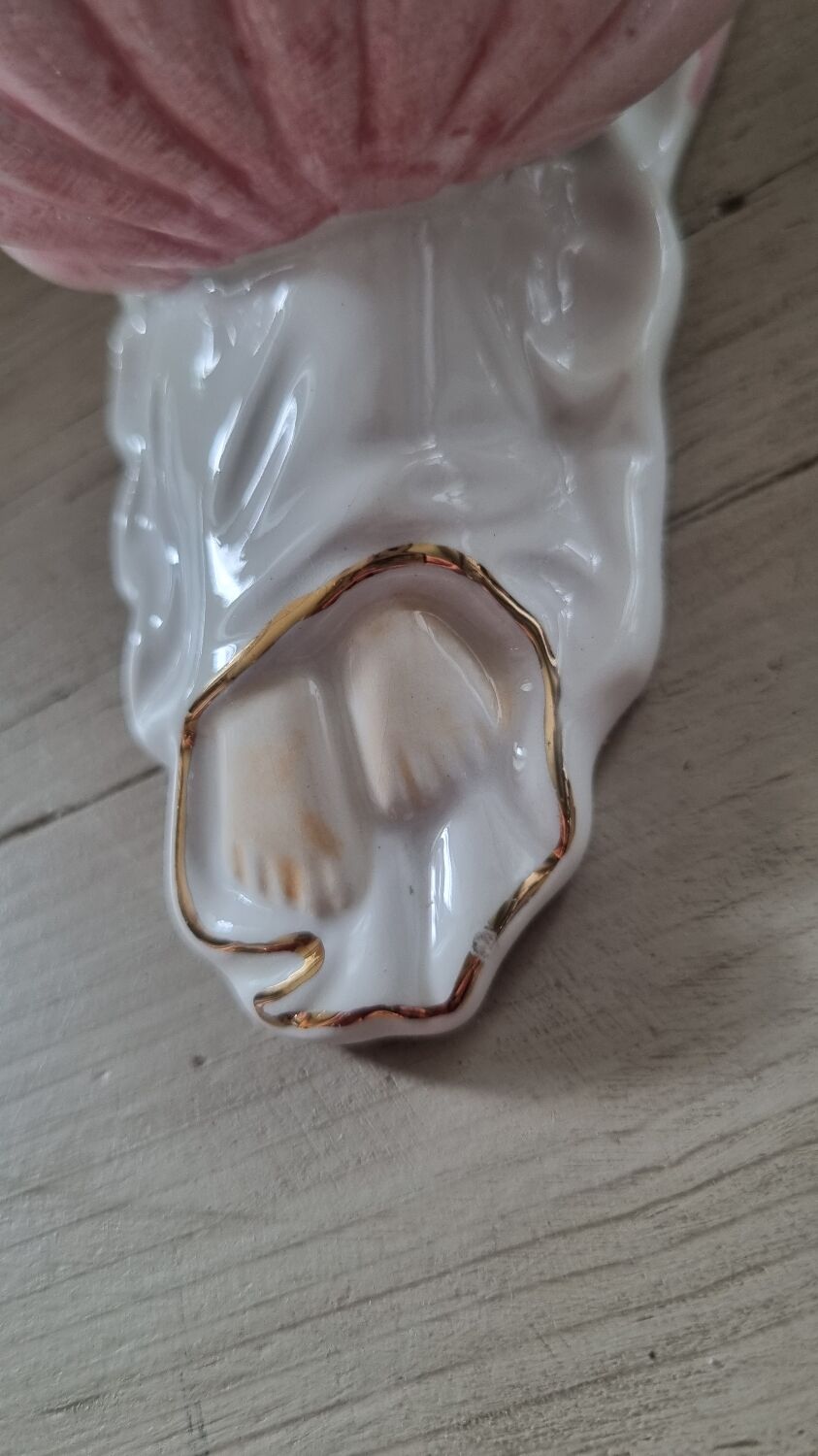 Porcelain angel stoup