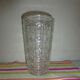 Transparent glass, patterns vintage 1960/1970 geometric vase