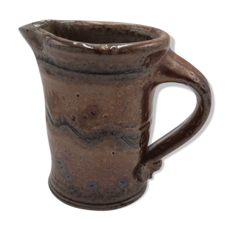 Glazed stoneware pitcher