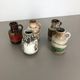 Set of five pottery fat vava "414-16" vases Made by Scheurich, Germany