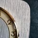 Vintage clock silent wall pendulum "Kienzle Formica white gray"