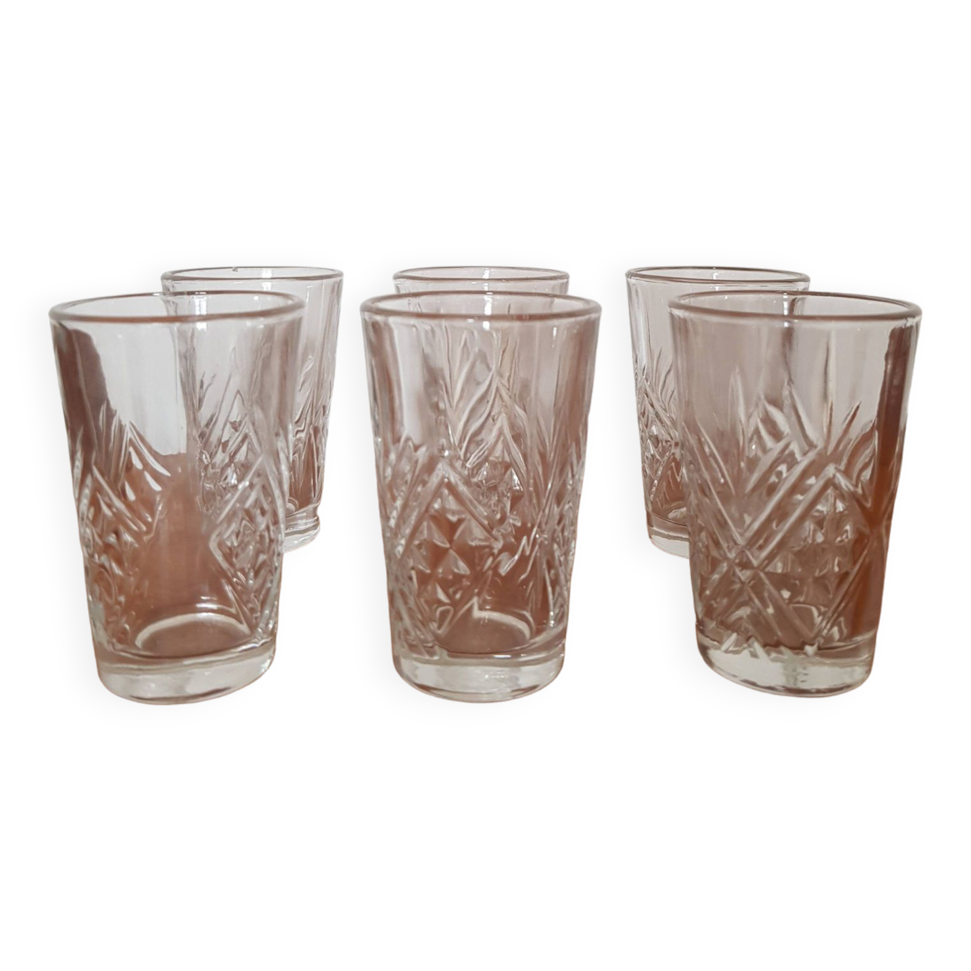 Lot de 6 verres en cristal saint louis