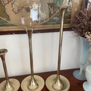 Set of 4 brass candle holders from Villeroy & Boch 45 to 21cm