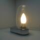 Vintage chrome and bubble glass wall lamp