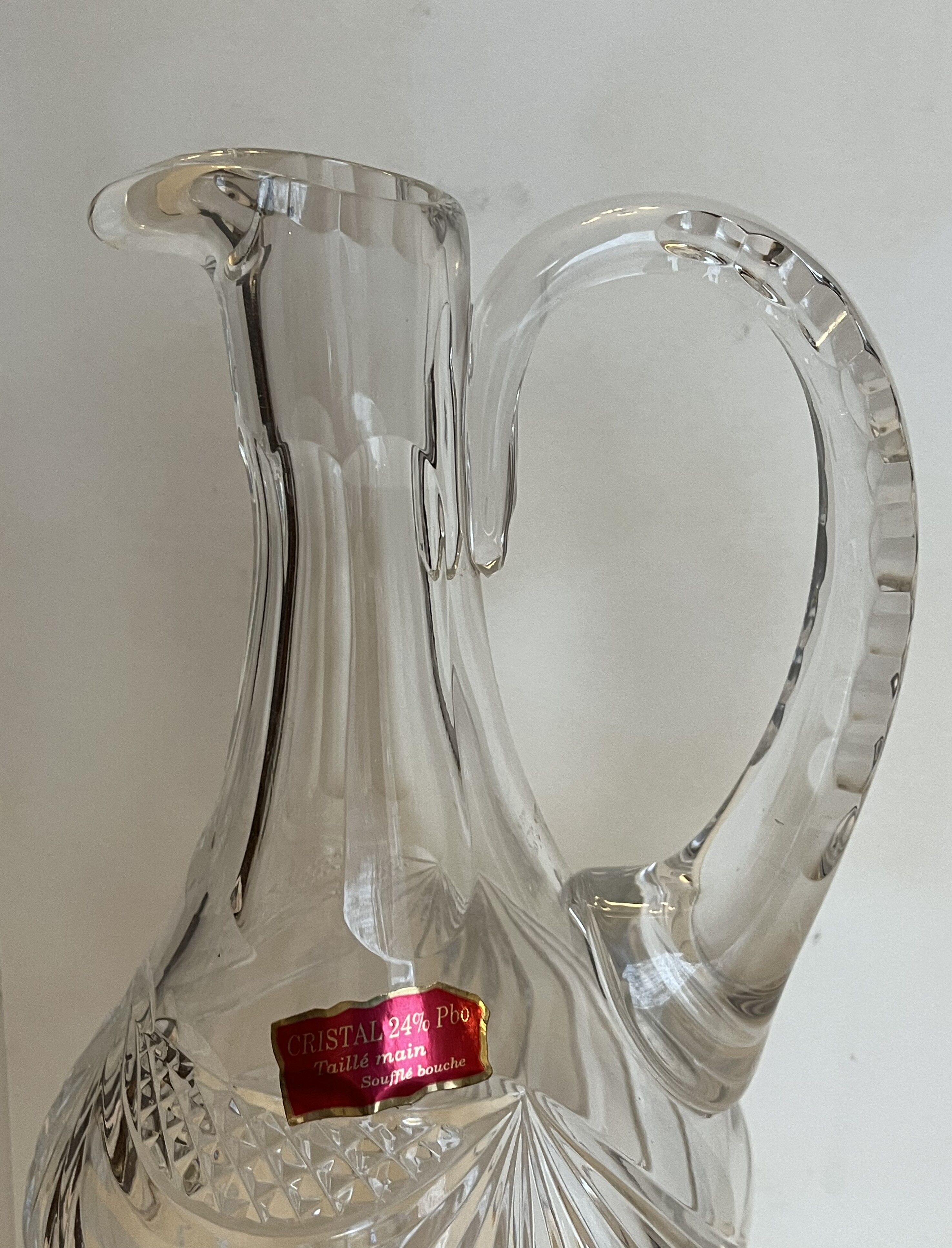 Carafe en cristal taillé