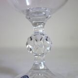 6 Bohemian Crystal Etched Wine Glasses
