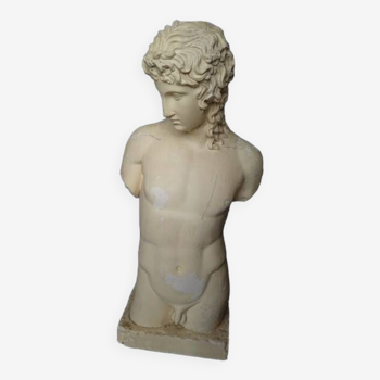 Adonis plaster bust 95cm ep 1950/60 man