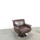 Brown leather swivel chair