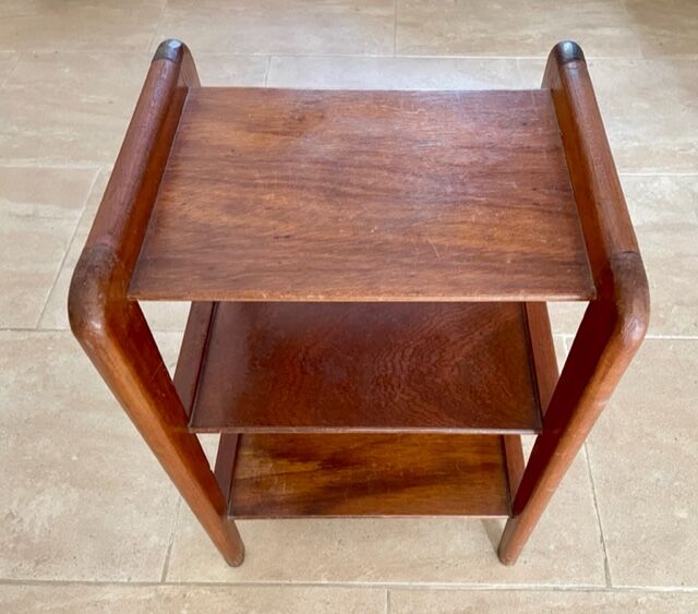 Teak sofa end table 1950 France