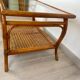 Vintage rattan & glass coffee table – 86 cm – authentic charm