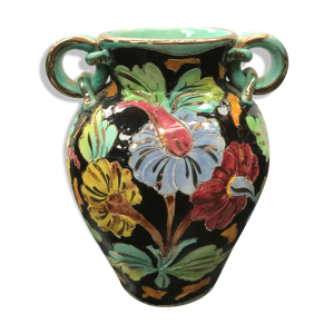 Ancien vase Monaco céramique - multicolore