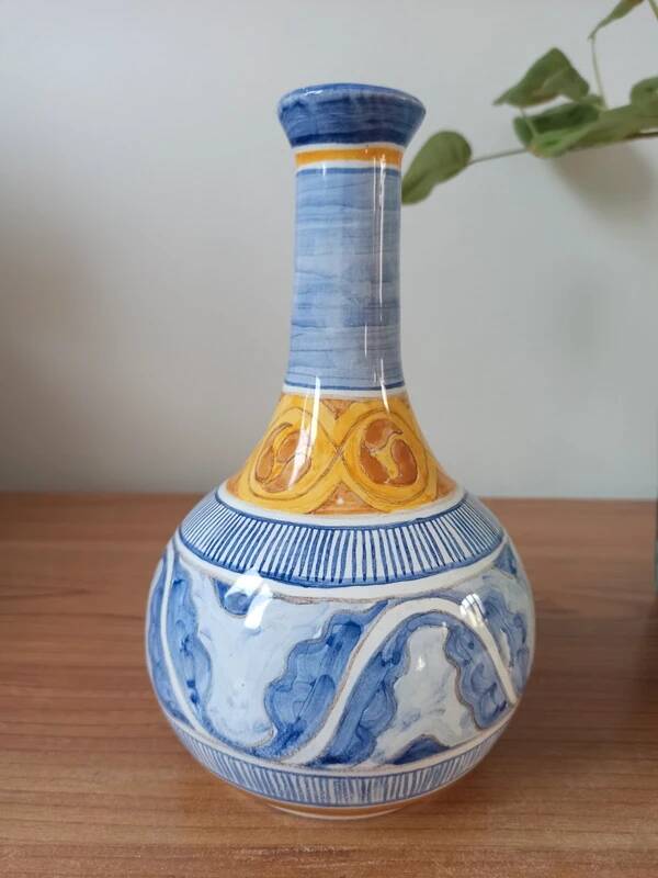 Vintage ceramic vase signed Colette - Riviera / Primavera style