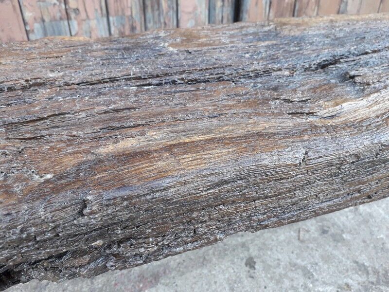 Massive wooden bench