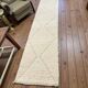 XL beige wool runner / carpet Beni Ouarain