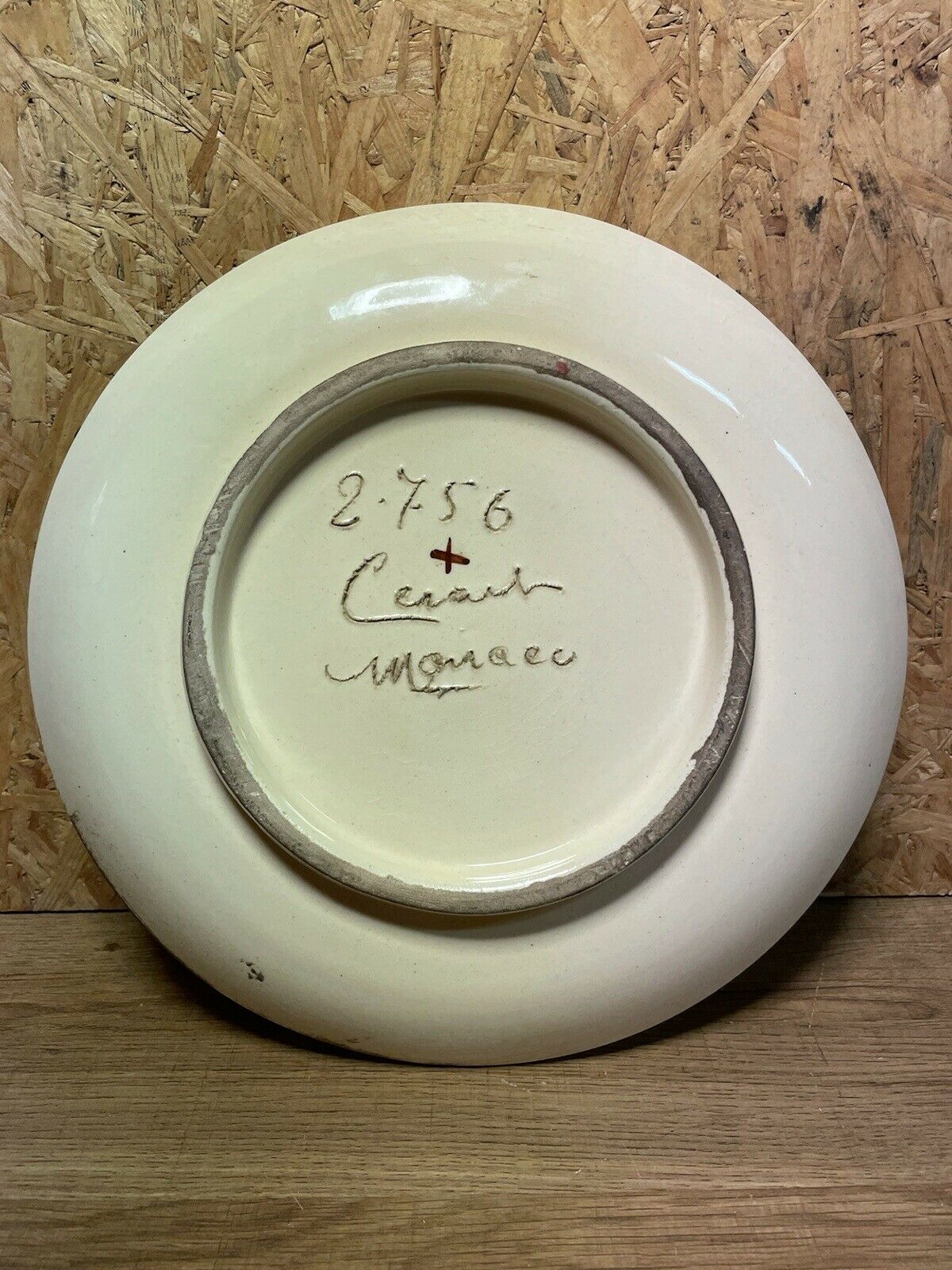 Cerart monaco large vintage ceramic dish, 60's, animal décor