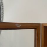 Storage box with wall-mounted glass mirror with integrated storage