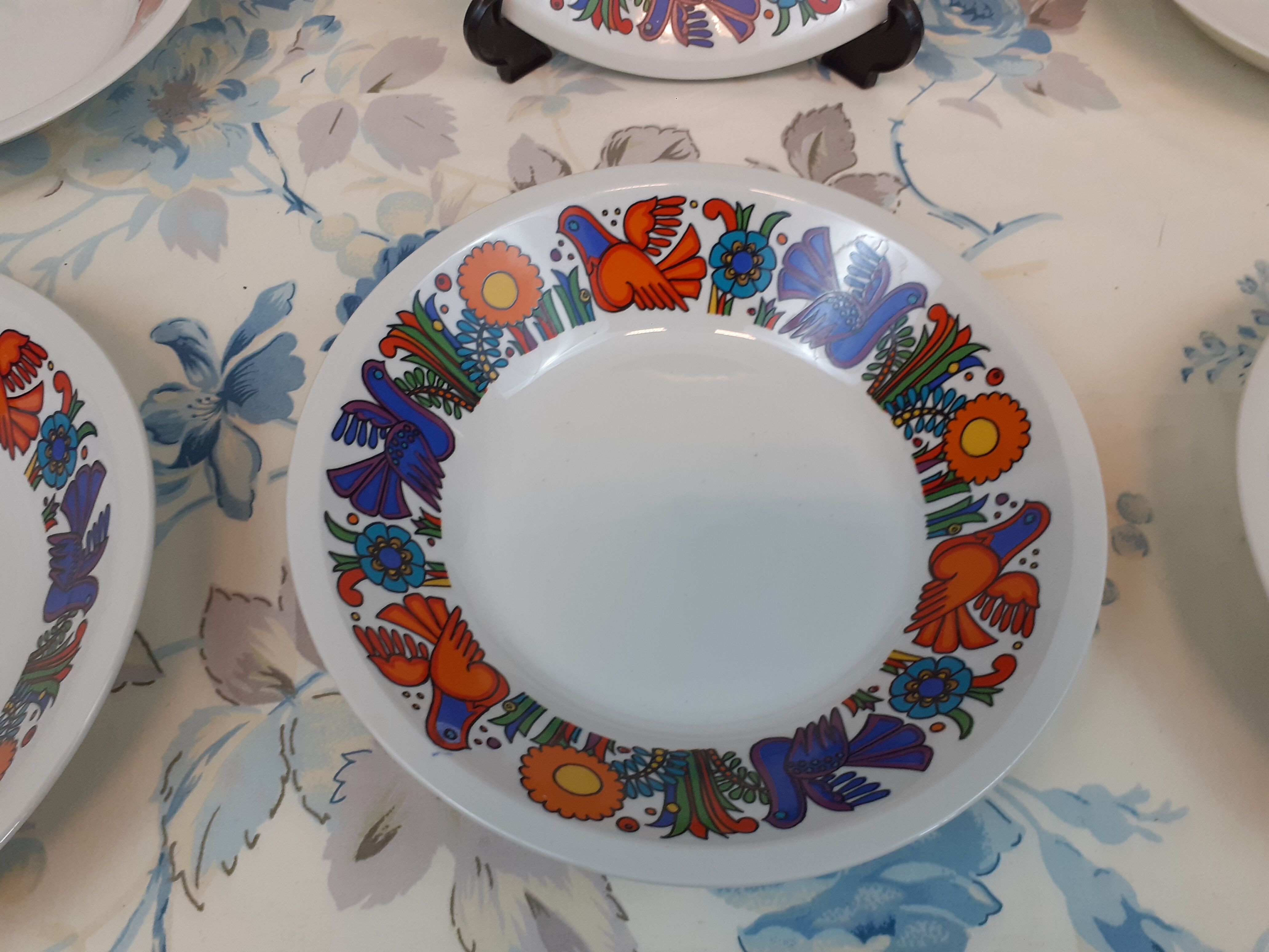 Set of 6 hollow plates acapulco villeroy and bocj
