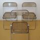 lot of 3 chairs "Plia", Giancarlo Piretti edition Castelli Italy 60-70