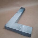 sign letter L metal zinc vintage 1950 1960