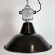 Industrial Black Enamel Pendant Lamp from Elektrosvit, 1960s