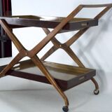 Mid-Century Wood and Formica Bar Cart, Italy 1950s.