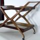 Chariot de bar en bois et formica du milieu du siècle, Italie, années 1950.