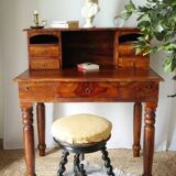 Solid walnut stepped desk