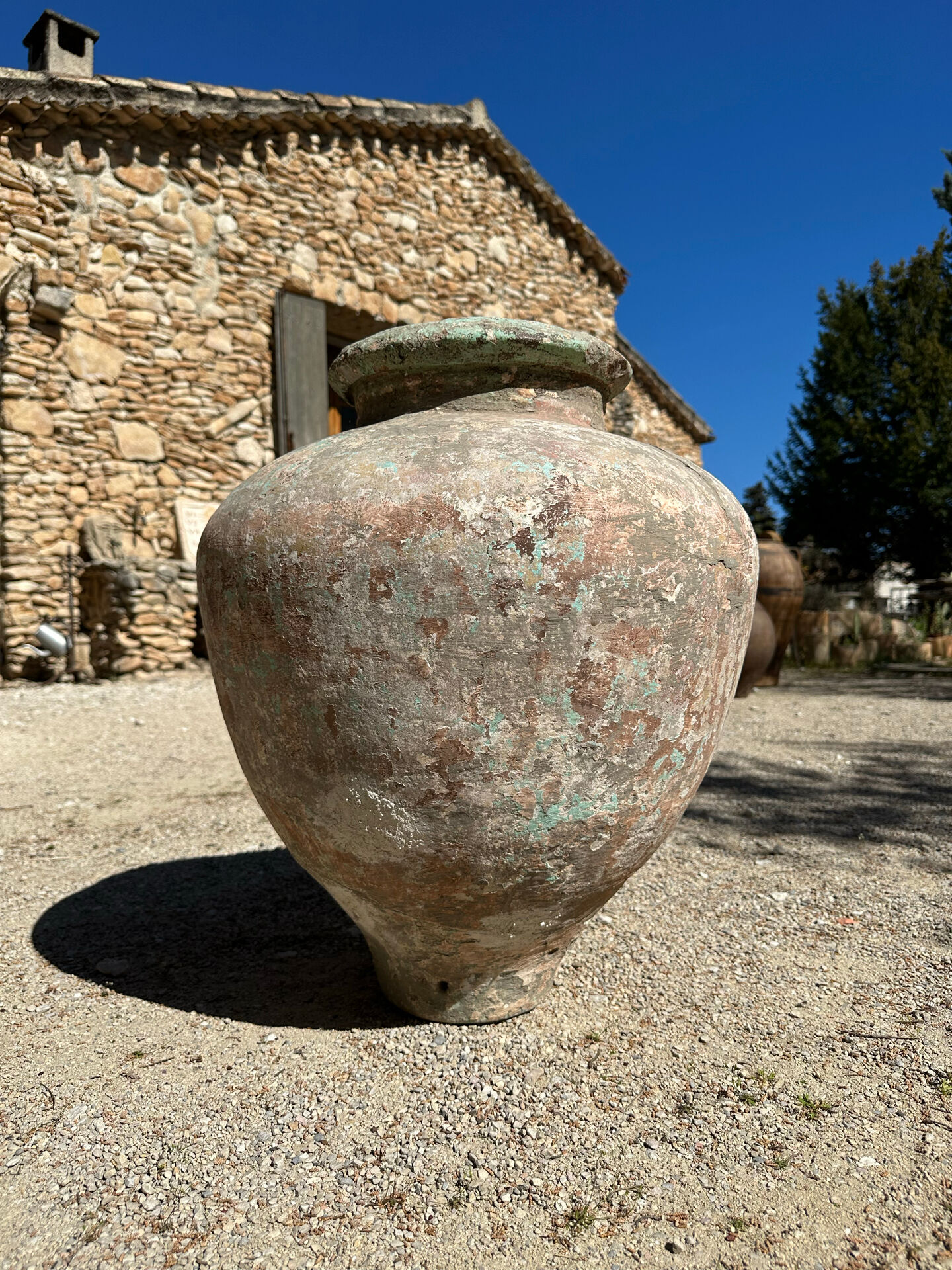 Ancient terracotta jar from the 18th century