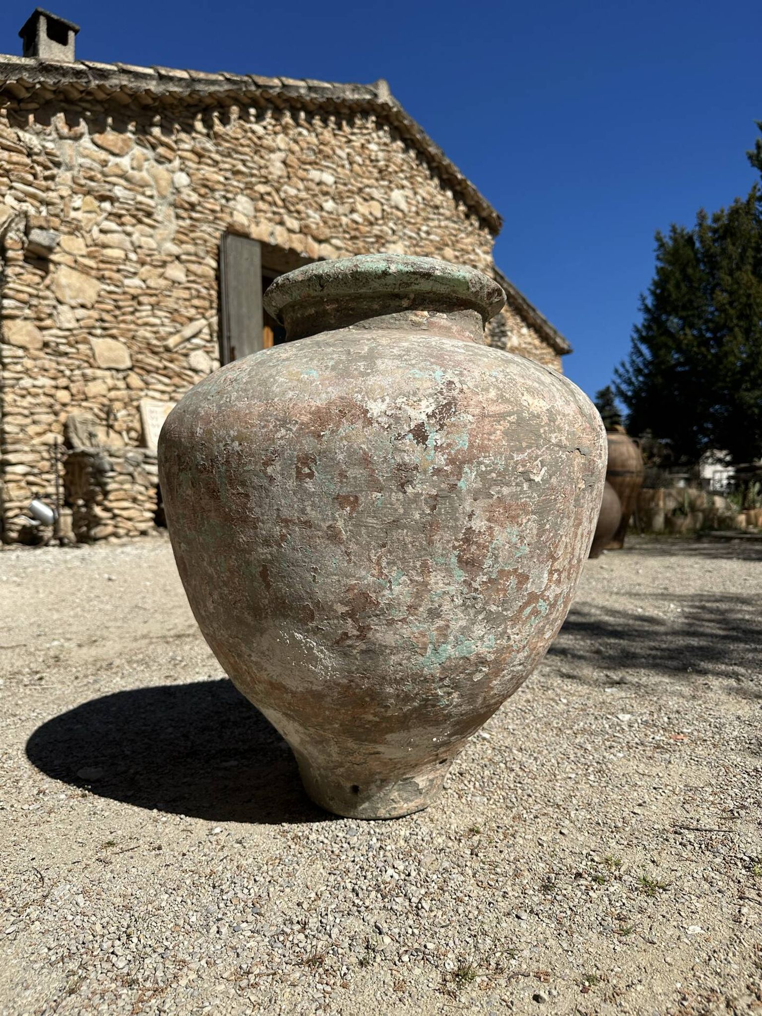 Ancient terracotta jar from the 18th century