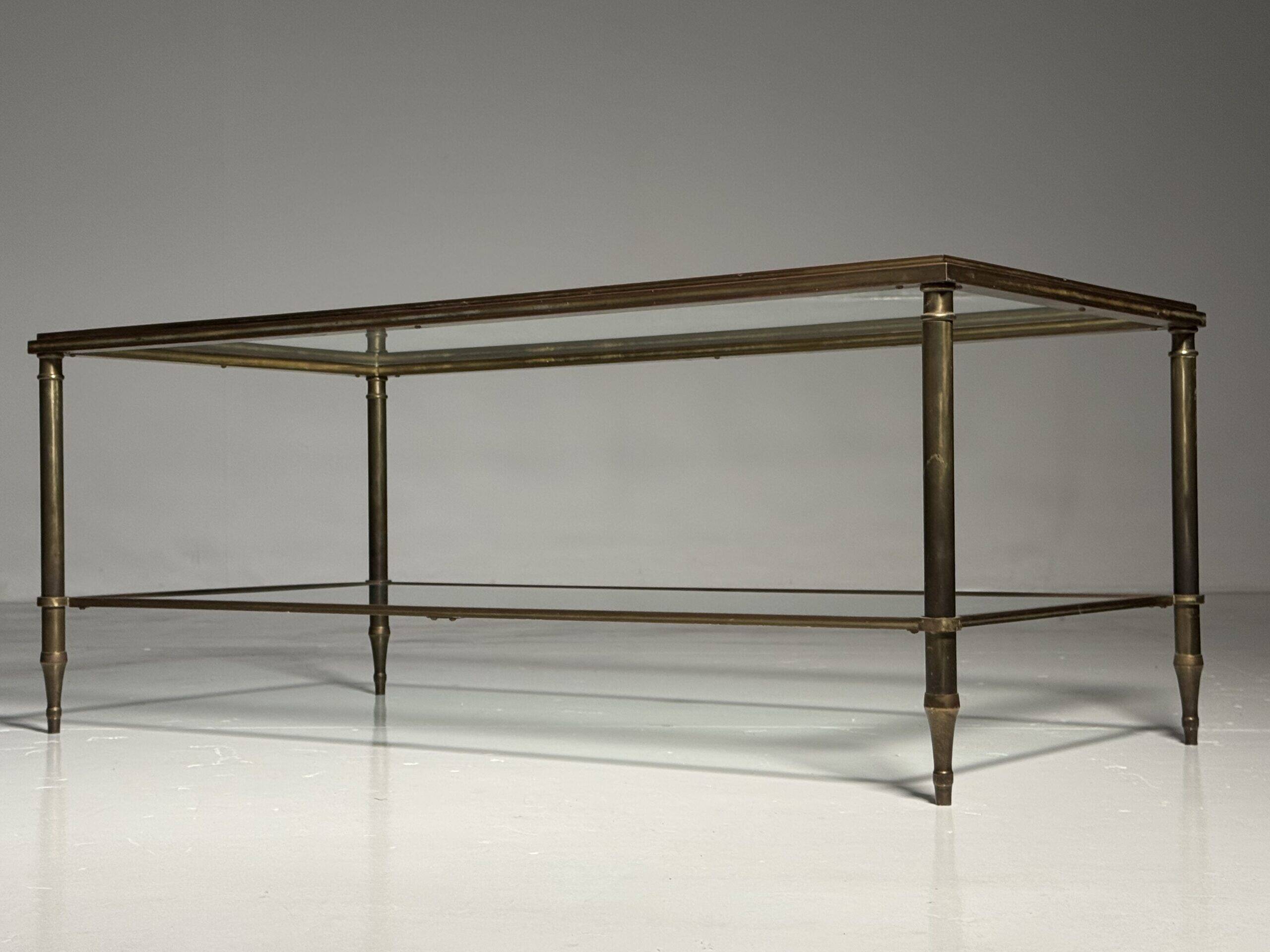 Mid-century glass coffee table