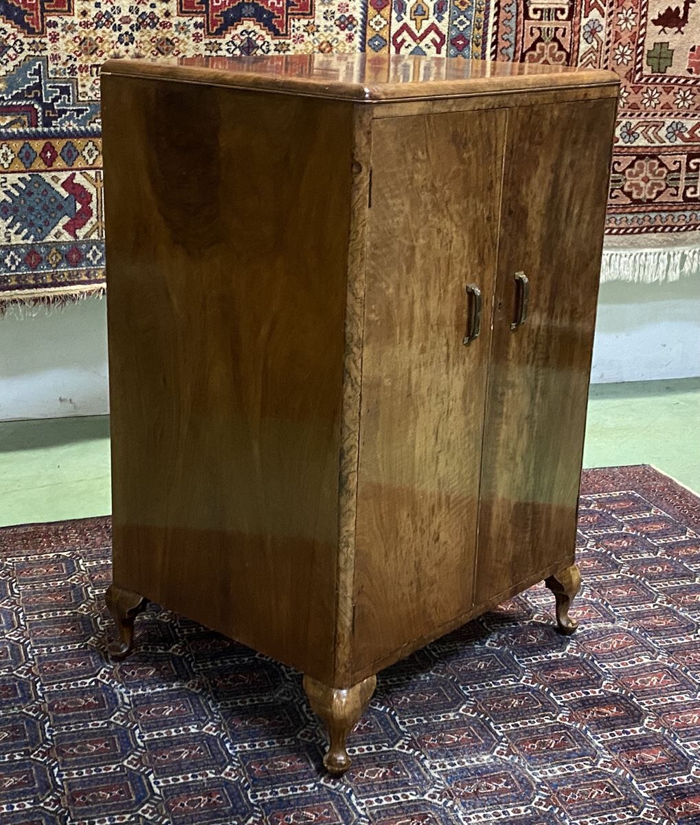 English art deco walnut buffet - 1930s