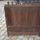 banc coffre en bois sculpté