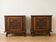 Pair of antique carved wooden bedside tables