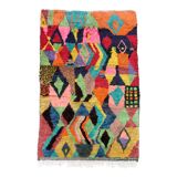 Moroccan Berber rug Boujaad with multicolored patterns 242x143cm