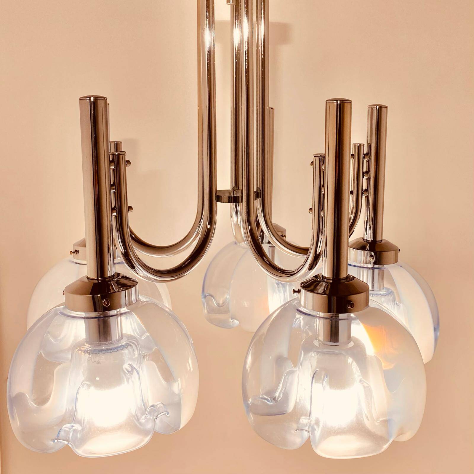 Vintage Murano chandelier, Mazzega, Italy, 1960s