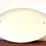 Large bevelled oval mirror 90x60 cm