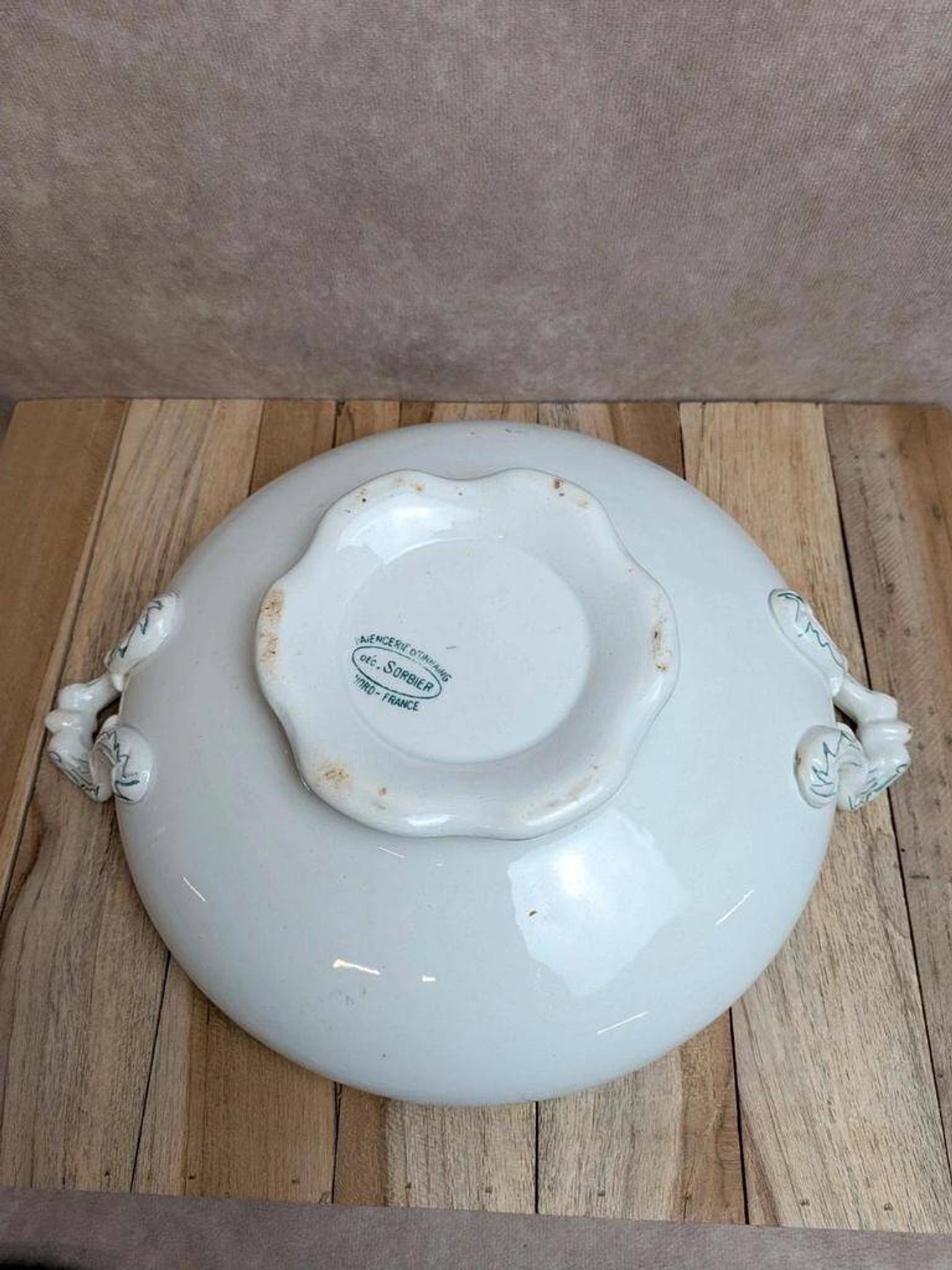 Old iron earth vegetable light – Onnaing pottery – Sorbier decoration